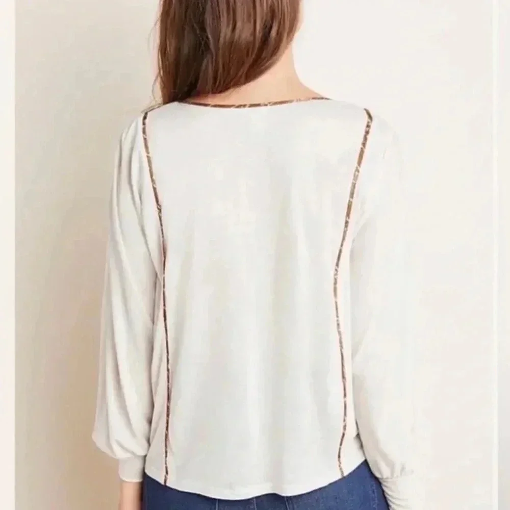 🍀 ANTHROPOLOGIE SAMMI SEQUINED TOP BY TINY SIZE XS